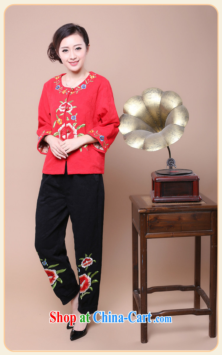 Arrogant season autumn 2014, older women pants mother Autumn Chinese Embroidery girls trousers Casual Trousers national winds, Elastic waist picture color XXXL pictures, price, brand platters! Elections are good character, the national distribution, so why buy now enjoy more preferential! Health