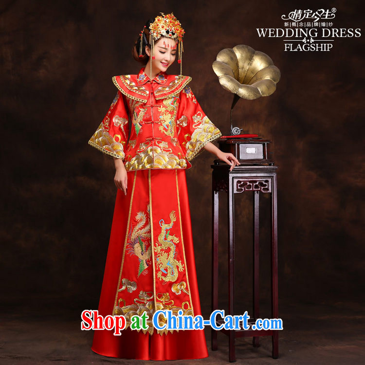 The Code love life manual embroidery Su-wo service dress Chinese traditional wedding dress toast clothing married clothing retro dresses Fung Crown + clothing XXL waist 2 feet 3 pictures, price, brand platters! Elections are good character, the national distribution, so why buy now enjoy more preferential! Health