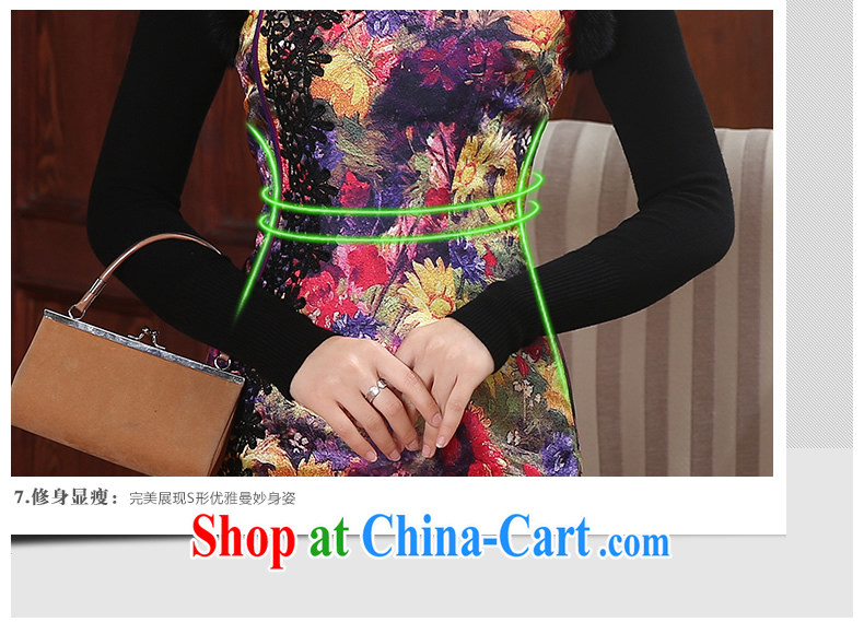 The CYD HO Kwun Tong' colors and elegant 2015 winter clothes folder cotton robes and hair style new style beauty warm cheongsam dress QW 490 fancy S pictures, price, brand platters! Elections are good character, the national distribution, so why buy now enjoy more preferential! Health