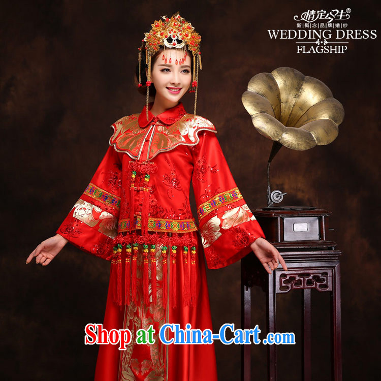 Love Life Chinese qipao pregnant bride toast clothing wedding dresses female Red back door Tang Women's clothes, long-serving Wo Fung Crown + Sau Wo service XXL waist 2 feet 3 pictures, price, brand platters! Elections are good character, the national distribution, so why buy now enjoy more preferential! Health