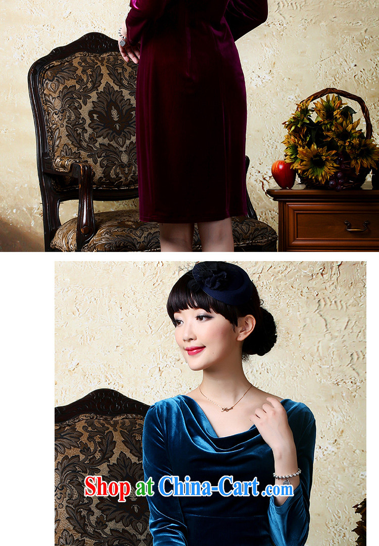 proverbial hero once and for all, covering China, the velvet cuff dress autumn new ethnic wind skirts retro art van drapery 2 XL pictures, price, brand platters! Elections are good character, the national distribution, so why buy now enjoy more preferential! Health