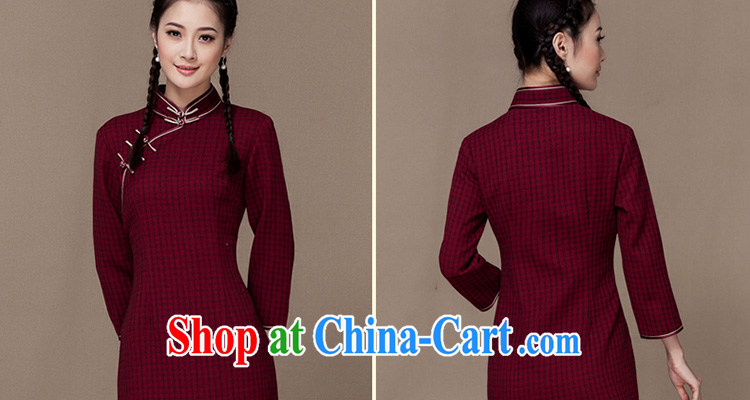 Yin Yue seal autumn 2015 new national dresses retro style tartan daily improved short cheongsam dress green XXL pictures, price, brand platters! Elections are good character, the national distribution, so why buy now enjoy more preferential! Health