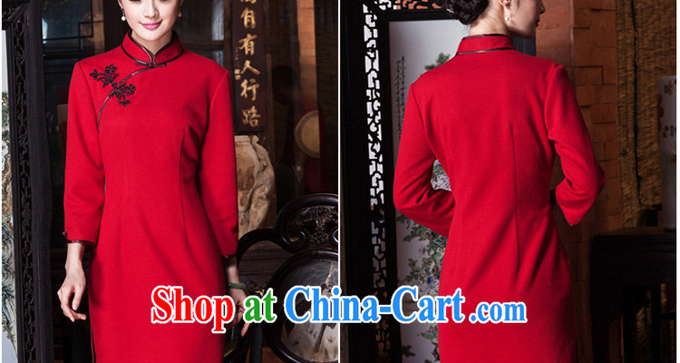 Yin Yue seal 2015 winter new wedding dresses red elegance daily improved, qipao dresses red XXL pictures, price, brand platters! Elections are good character, the national distribution, so why buy now enjoy more preferential! Health