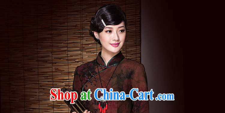 Yin Yue seal autumn 2015 New Silk woven Hong Kong cloud yarn is silk, long robes sauna silk improved banquet cheongsam dress picture color XXL pictures, price, brand platters! Elections are good character, the national distribution, so why buy now enjoy more preferential! Health