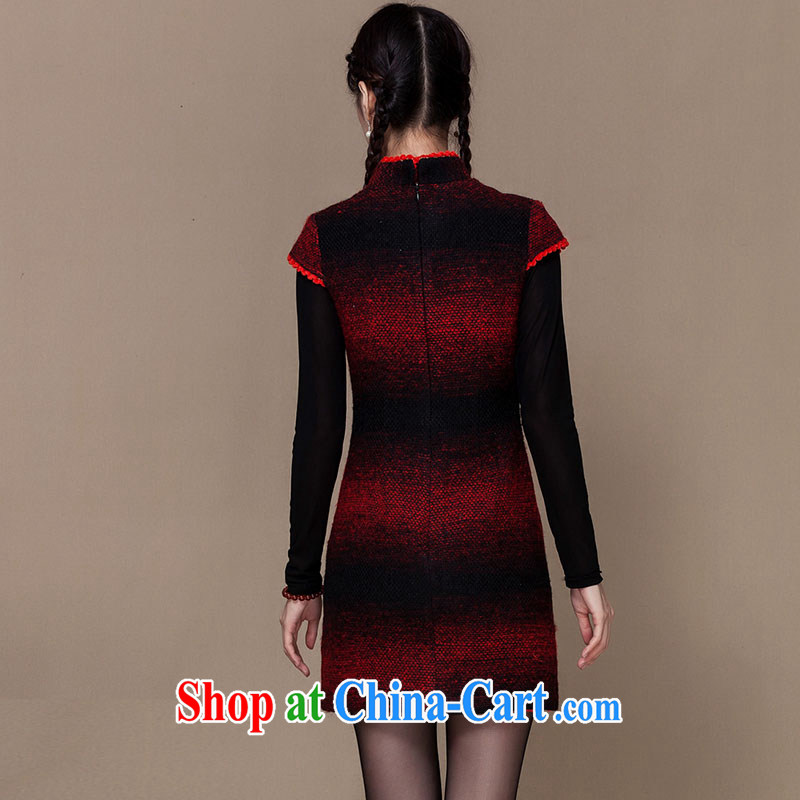 Yin Yue seal winter 2015 new streaks folder gross cotton robes? As improved thick Korea Ms. Shanghai qipao picture color L seal, Yin Yue, shopping on the Internet