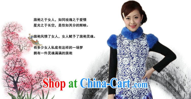 spend the winter, Tang Women's clothes winter outfit improved, for Chinese short dresses that gross cotton robes national costumes Blue on white 2 XL pictures, price, brand platters! Elections are good character, the national distribution, so why buy now enjoy more preferential! Health