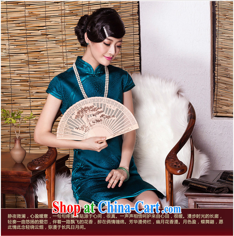 Yin Yue seal Silk Cheongsam 2015 autumn retro daily sauna Silk Cheongsam dress Korea elegant banquet dress picture color XXL pictures, price, brand platters! Elections are good character, the national distribution, so why buy now enjoy more preferential! Health
