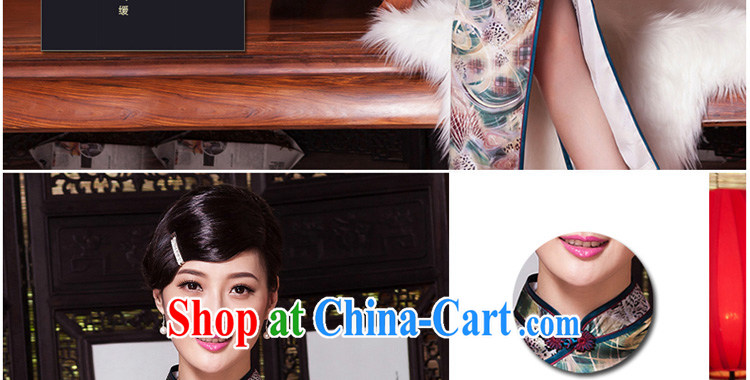 Yin Yue seal high-end antique banquet Silk Cheongsam dress autumn 2014 New Name-yuan daily cultivating female cheongsam picture color XXL pictures, price, brand platters! Elections are good character, the national distribution, so why buy now enjoy more preferential! Health
