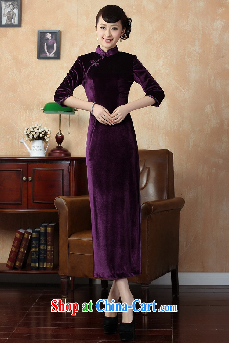 Kam-world, Yue girl with solid color-stretch the wool improved cheongsam 7 cuff-tie lady sweet temperament, for cultivating graphics thin even coat skirt wine red 0001 XXXL pictures, price, brand platters! Elections are good character, the national distribution, so why buy now enjoy more preferential! Health