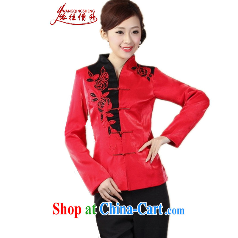 In accordance with the conditions and the older girls Fall_Winter Fashion new products, for stitching mother Single Row buckle Tang Jacket Picture Color 3XL