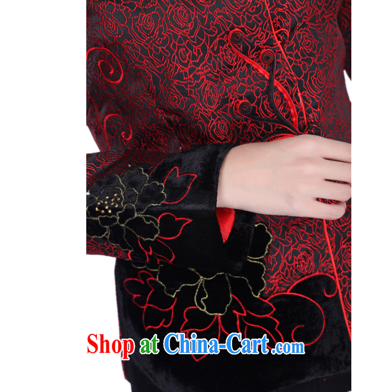In accordance with the conditions and the older girls fall/winter new stylish and cultivating the collar stitching mom with embroidered Tang Jacket Picture Color 3XL, in accordance with the situation, and, on-line shopping