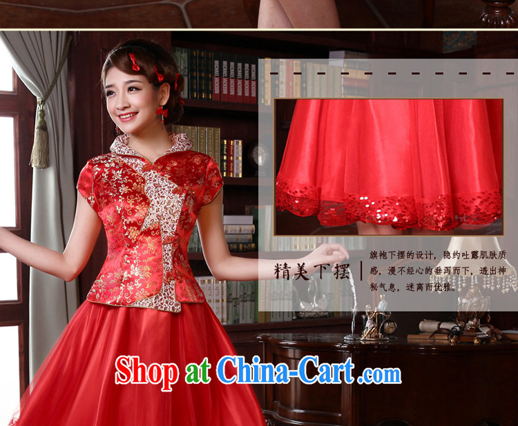 A good service is 2015 New red spring and summer bridal wedding dress Chinese wedding married cheongsam dress uniform toast 9 long sleeved dress 4 XL pictures, price, brand platters! Elections are good character, the national distribution, so why buy now enjoy more preferential! Health