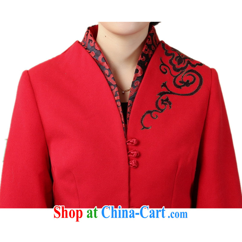 To Green, older women fall and winter fashion new products, for stitching embroidered MOM replace Tang jackets red 3XL, green, and shopping on the Internet