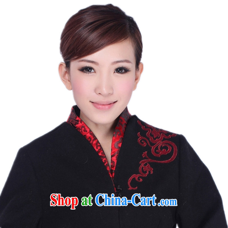To Green, older women fall and winter fashion new products for the embroidery stitching her mother single-buckle Tang jackets black 3 XL, green, and, shopping on the Internet