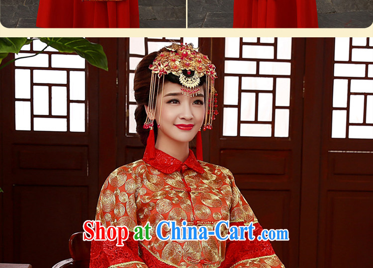 Service was good in Autumn Chinese wedding dress Soo-wo Service Bridal replacing married cheongsam dress toast serving Phoenix and skirt show kimono red XL pictures, price, brand platters! Elections are good character, the national distribution, so why buy now enjoy more preferential! Health