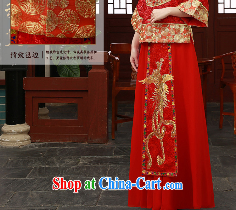 Service was good in Autumn Chinese wedding dress Soo-wo Service Bridal replacing married cheongsam dress toast serving Phoenix and skirt show kimono red XL pictures, price, brand platters! Elections are good character, the national distribution, so why buy now enjoy more preferential! Health