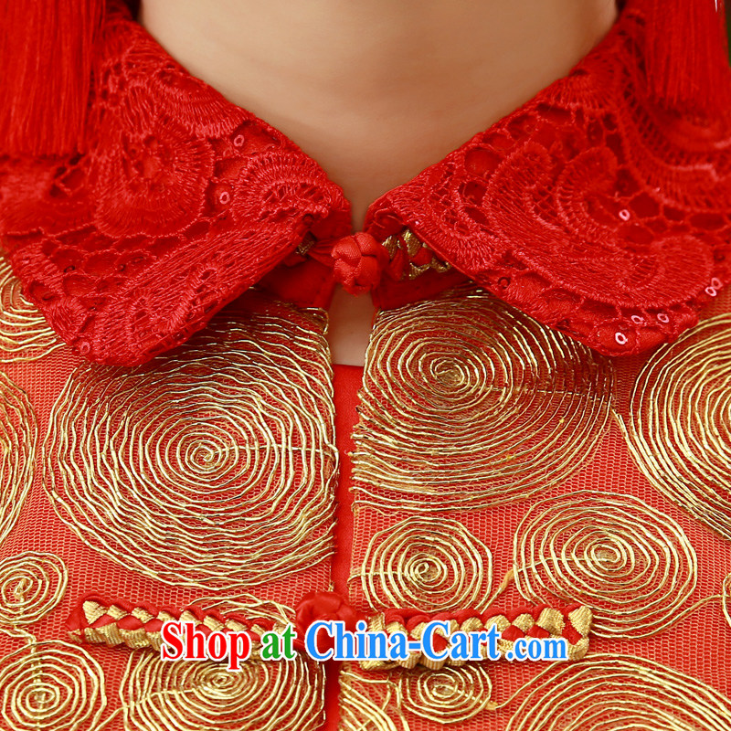 Service was good in Autumn Chinese wedding dress Su-wo Service Bridal is married cheongsam dress toast serving Phoenix and skirt show kimono red XL, good service, and, shopping on the Internet