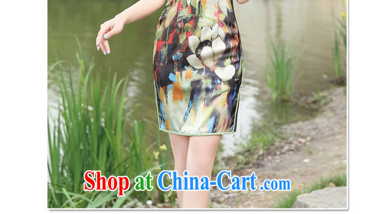 spattered with new women with short, short-sleeved elegant antique butterfly flower, qipao dresses YF 8833 blue butterfly XL pictures, price, brand platters! Elections are good character, the national distribution, so why buy now enjoy more preferential! Health