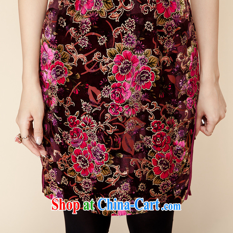 The Tang dynasty 2015 early spring new high-end antique improvement is hard-pressed for the forklift truck short sleeve cheongsam dress 30,772 wool Kim spent S, the Tang Dynasty, and shopping on the Internet