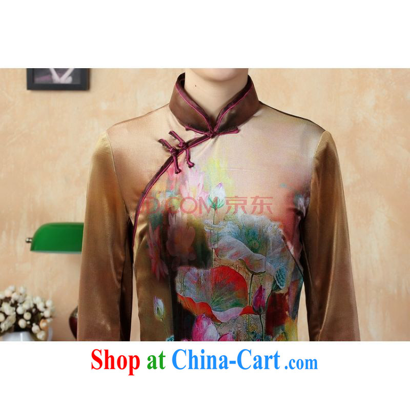 The frequency response, classic cheongsam dress dresses retro, for wool Lotus short cheongsam 7 cuff picture color 2 XL, the bandwidth, and shopping on the Internet