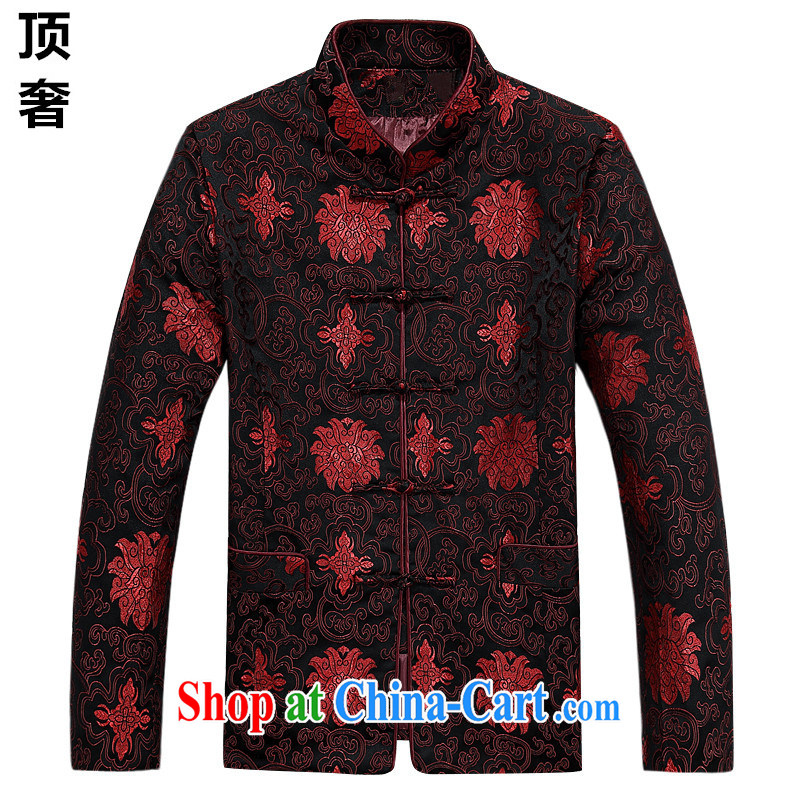 Top Luxury in Ms. elderly Chinese T-Shirt clip cotton thick China wind classic and elegant tray snap-tang jackets Red Red quilted cotton suit 4 XL for 2 feet 8 to 3 feet waist wearing