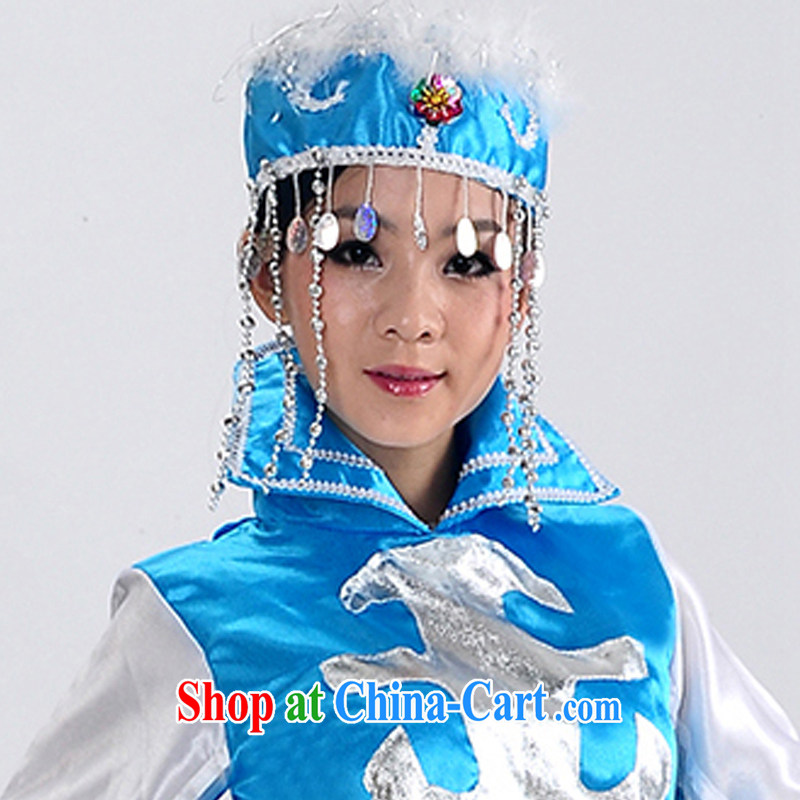 Dual 12 performing arts dream minority clothing Mongolian costumes costumes dresses robes stage Mongolian dance clothing HXYM - 0022 pink XXL, King coconut, shopping on the Internet