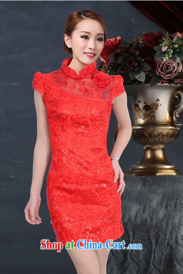 Poetry hi Babe 2015 bridal dresses wedding toast clothing retro embroidery take short improved cheongsam-Noble G C 671 6613 red XL pictures, price, brand platters! Elections are good character, the national distribution, so why buy now enjoy more preferential! Health
