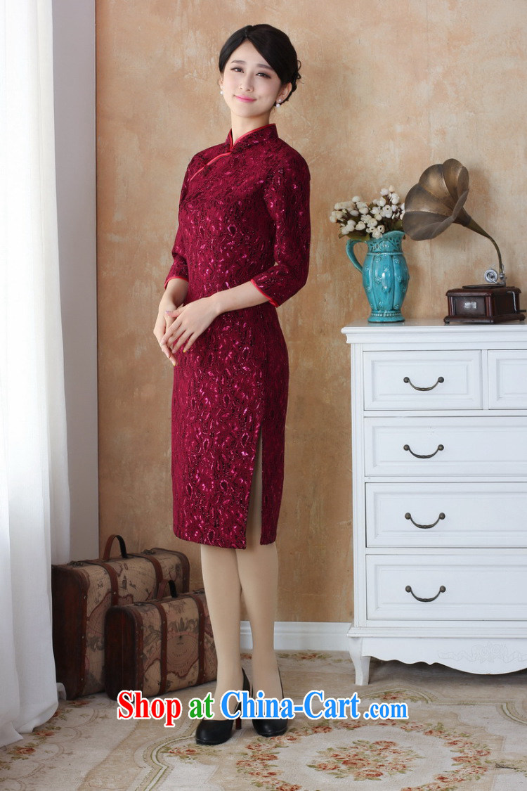 Take the fall with new cheongsam dress Chinese, Chinese leaders improved wool lace dresses costumes, dresses Cuff - 2 XL pictures, price, brand platters! Elections are good character, the national distribution, so why buy now enjoy more preferential! Health