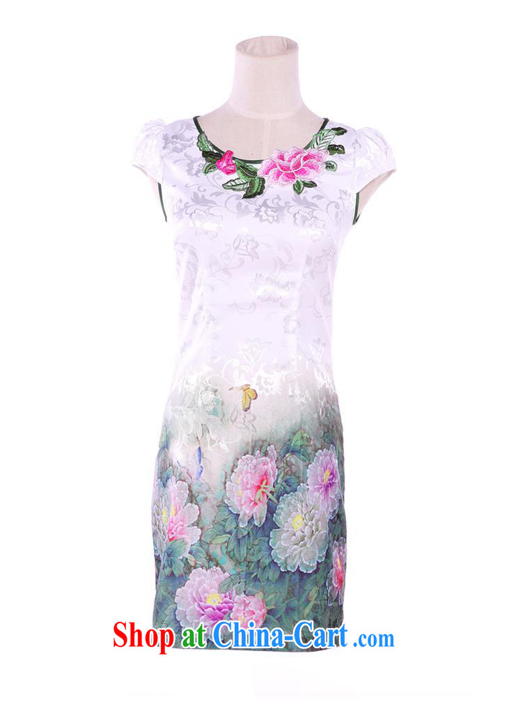 Summer 2014 new improved fashion cheongsam dress retro embroidered daily Leisure Short cheongsam dress picture color L pictures, price, brand platters! Elections are good character, the national distribution, so why buy now enjoy more preferential! Health