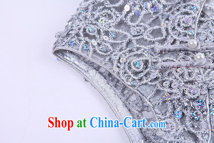 2014 new improved style, collar dress Openwork, cultivating banquet long cheongsam Shenzhen factory wholesale silver S pictures, price, brand platters! Elections are good character, the national distribution, so why buy now enjoy more preferential! Health
