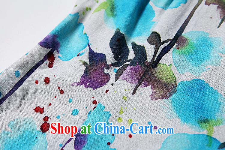 Summer 2014 new linen ink stamp-Korea Lao wind short cheongsam manufacturer wholesale QF 140,531 picture color XXL pictures, price, brand platters! Elections are good character, the national distribution, so why buy now enjoy more preferential! Health