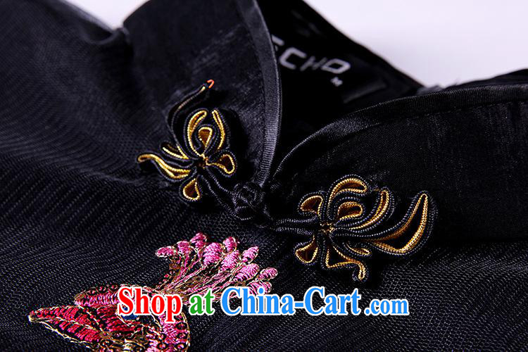 2013 fall/winter new improved Stylish retro Web yarn embroidery cheongsam Shenzhen factory Lot/Batch Mixing Black XXL pictures, price, brand platters! Elections are good character, the national distribution, so why buy now enjoy more preferential! Health