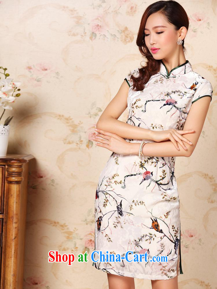 Summer 2013 new improved Stylish retro silk sauna silk daily Leisure Short cheongsam ShenZhen Factory wholesale picture XXXL pictures, price, brand platters! Elections are good character, the national distribution, so why buy now enjoy more preferential! Health