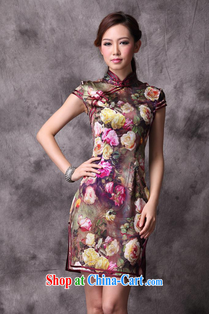 AIDS is also a 2013 spring and summer with new, heavy Silk Cheongsam cheongsam dress every day as well as high-end female improved stylish summer figure XL pictures, price, brand platters! Elections are good character, the national distribution, so why buy now enjoy more preferential! Health