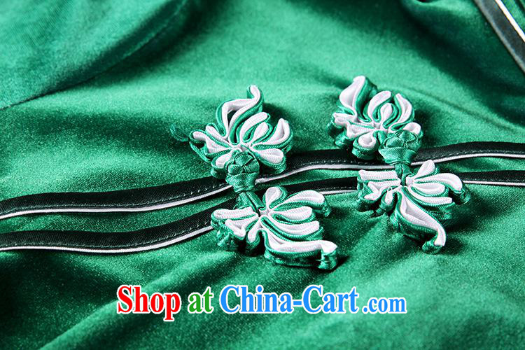 2013 new improved Stylish retro wool stamp double ends in short sleeves cheongsam/Shenzhen factory Wholesale/mixed lot jade green XXXL pictures, price, brand platters! Elections are good character, the national distribution, so why buy now enjoy more preferential! Health