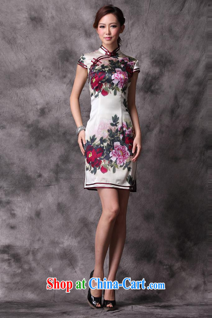 2014 new summer heavy Silk Cheongsam improved Stylish retro upscale cheongsam dress factory short-sleeve female figure XXXL pictures, price, brand platters! Elections are good character, the national distribution, so why buy now enjoy more preferential! Health