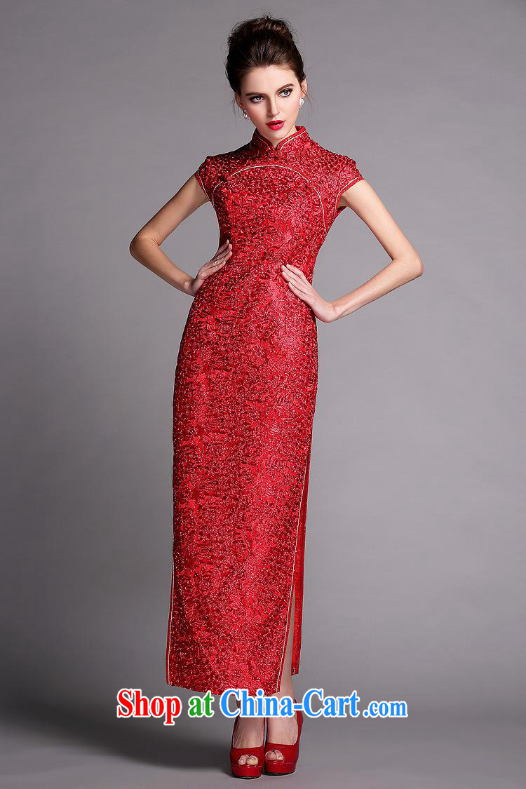2014 new improved fashion industry beauty banquet long dresses wedding dress toast QF serving 140,507 gold L pictures, price, brand platters! Elections are good character, the national distribution, so why buy now enjoy more preferential! Health
