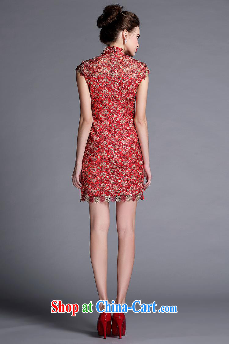2014 new cheongsam dress QF 140,501 red XXL pictures, price, brand platters! Elections are good character, the national distribution, so why buy now enjoy more preferential! Health