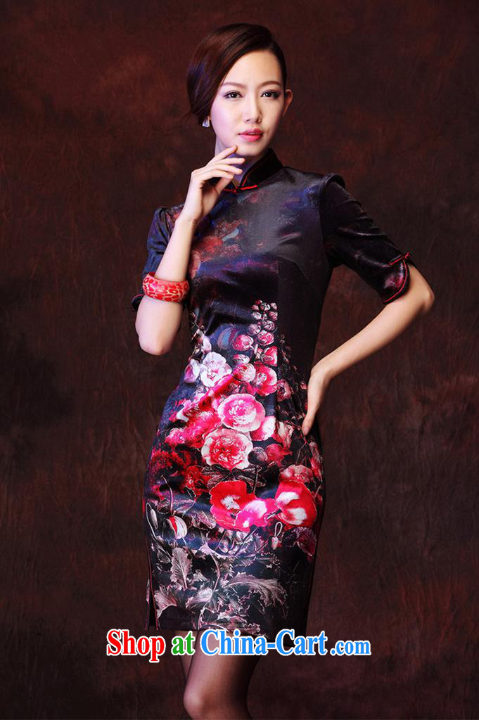 Spring 2013 new female Korean velvet stamp retro improved marriage stylish bows elegant qipao figure XXXL pictures, price, brand platters! Elections are good character, the national distribution, so why buy now enjoy more preferential! Health