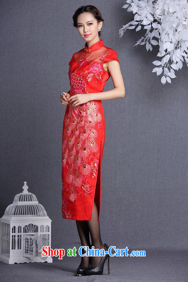 Fall/Winter new improved stylish Web yarn embroidery, banquet long cheongsam Shenzhen factory wholesale/mixed batch red XXL pictures, price, brand platters! Elections are good character, the national distribution, so why buy now enjoy more preferential! Health