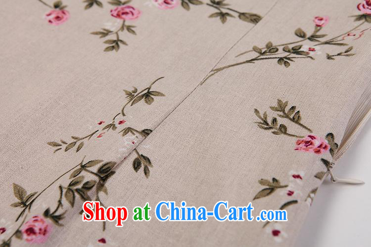 Retro linen long cheongsam stylish improved daily short-sleeve cheongsam dress Korea Chinese summer 2014 new pale XXL pictures, price, brand platters! Elections are good character, the national distribution, so why buy now enjoy more preferential! Health