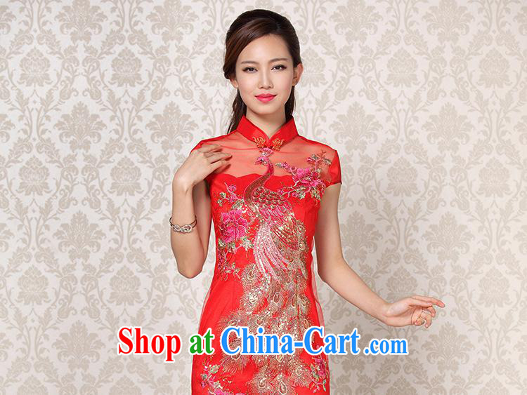 2013 new improved stylish Web yarn, embroidered wedding short cheongsam Shenzhen factory wholesale/mixed batch red XXL pictures, price, brand platters! Elections are good character, the national distribution, so why buy now enjoy more preferential! Health