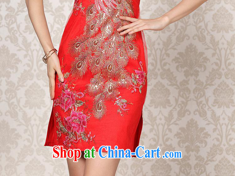 2013 new improved stylish Web yarn, embroidered wedding short cheongsam Shenzhen factory wholesale/mixed batch red XXL pictures, price, brand platters! Elections are good character, the national distribution, so why buy now enjoy more preferential! Health
