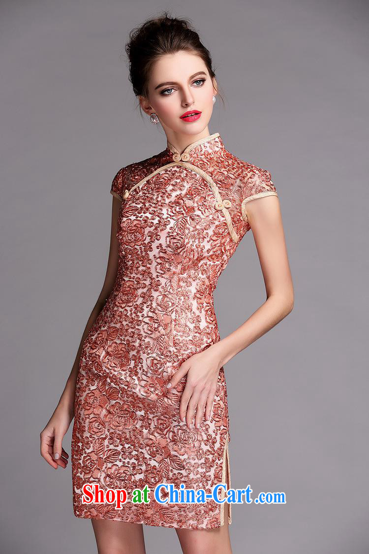 2014 new banquet cheongsam dress QF 140,503 red XXL pictures, price, brand platters! Elections are good character, the national distribution, so why buy now enjoy more preferential! Health