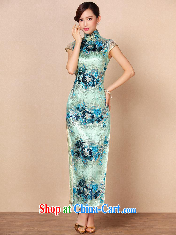 2013 new improved Stylish retro embroidery high on the truck long cheongsam dress dress Factory Shenzhen wholesale picture color XXL pictures, price, brand platters! Elections are good character, the national distribution, so why buy now enjoy more preferential! Health