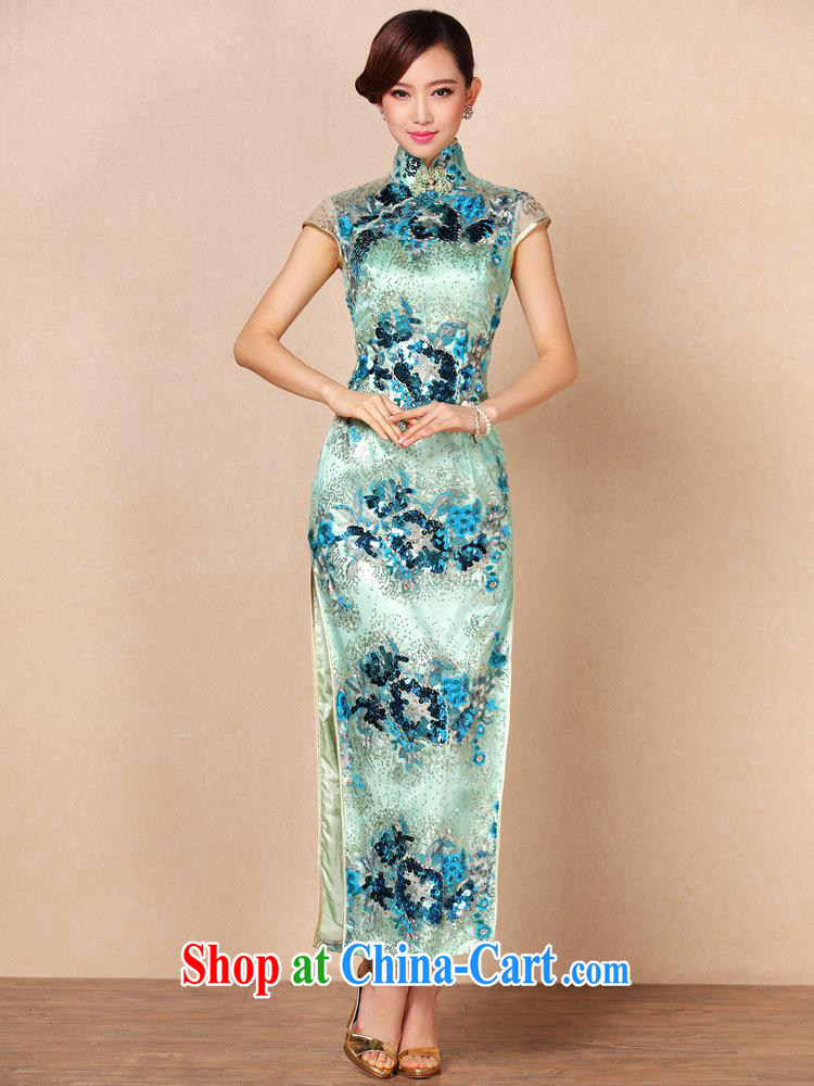 2013 new improved Stylish retro embroidery high on the truck long cheongsam dress dress Factory Shenzhen wholesale picture color XXL pictures, price, brand platters! Elections are good character, the national distribution, so why buy now enjoy more preferential! Health