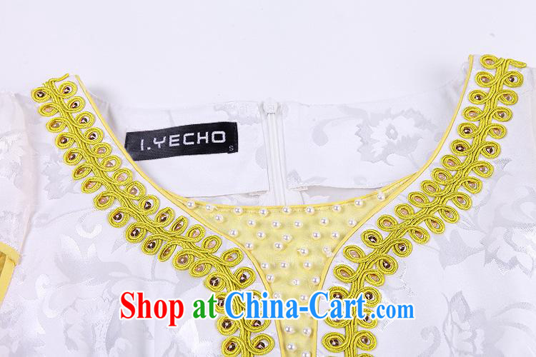 2014 spring and summer new, improved and stylish short-sleeve the beads do not open's elegant qipao dress ShenZhen Factory wholesale blue XXL pictures, price, brand platters! Elections are good character, the national distribution, so why buy now enjoy more preferential! Health