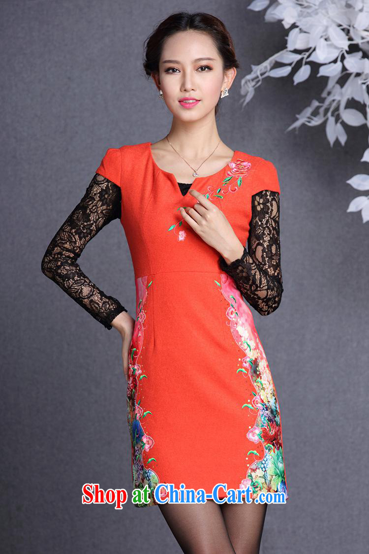 2013 fall/winter new, improved stylish embroidered hair so short cheongsam Shenzhen factory Wholesale/mixed batch Green Yellow XXL pictures, price, brand platters! Elections are good character, the national distribution, so why buy now enjoy more preferential! Health