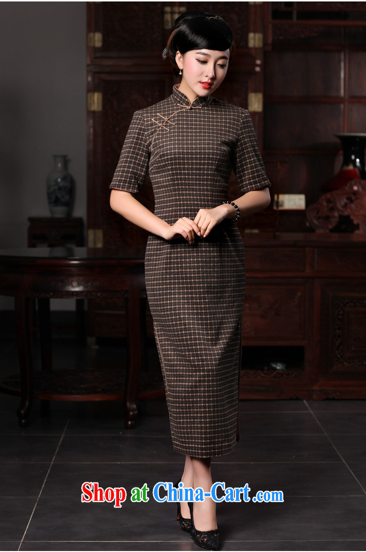 Bird lovers of Evian water retreat center 2015 spring loaded new retro checkered hair beauty is long cheongsam QC 592 plaid XXL pictures, price, brand platters! Elections are good character, the national distribution, so why buy now enjoy more preferential! Health
