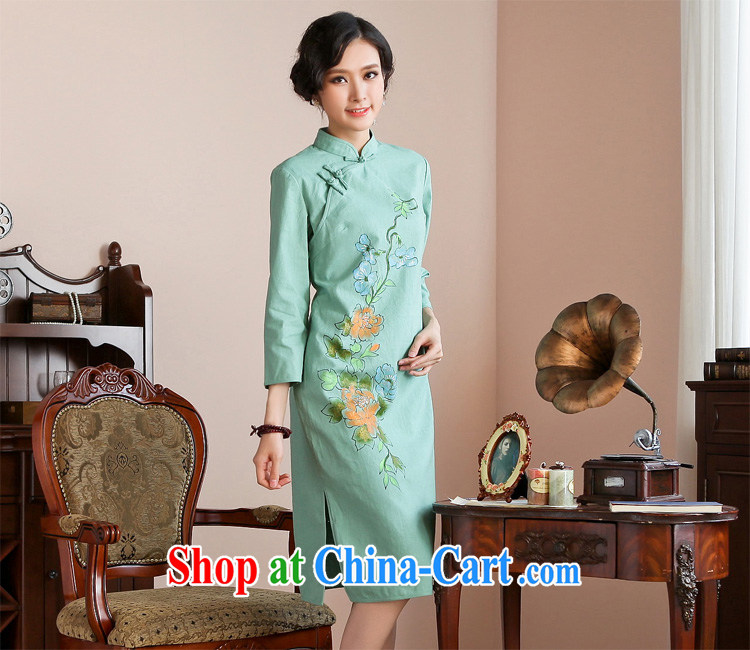 Ask a vegetarian autumn new dresses, for hand-painted, long dresses fall and winter dress winter dress WXZ 1198 green XL code pictures, price, brand platters! Elections are good character, the national distribution, so why buy now enjoy more preferential! Health